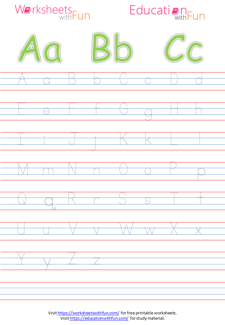 Tracing Letters Alphabet Tracing Capital Letters 4FD